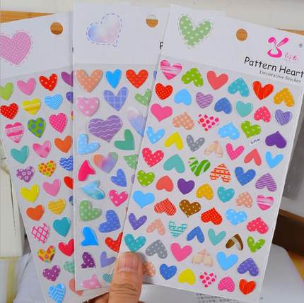 DIY相册配件爱心星星水晶贴纸黑纸卡相册装饰