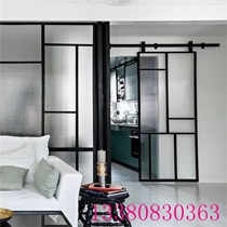 Double grid double-sided three-dimensional glass art craft tempered glass entrance bath extremely narrow frame partition screen customized