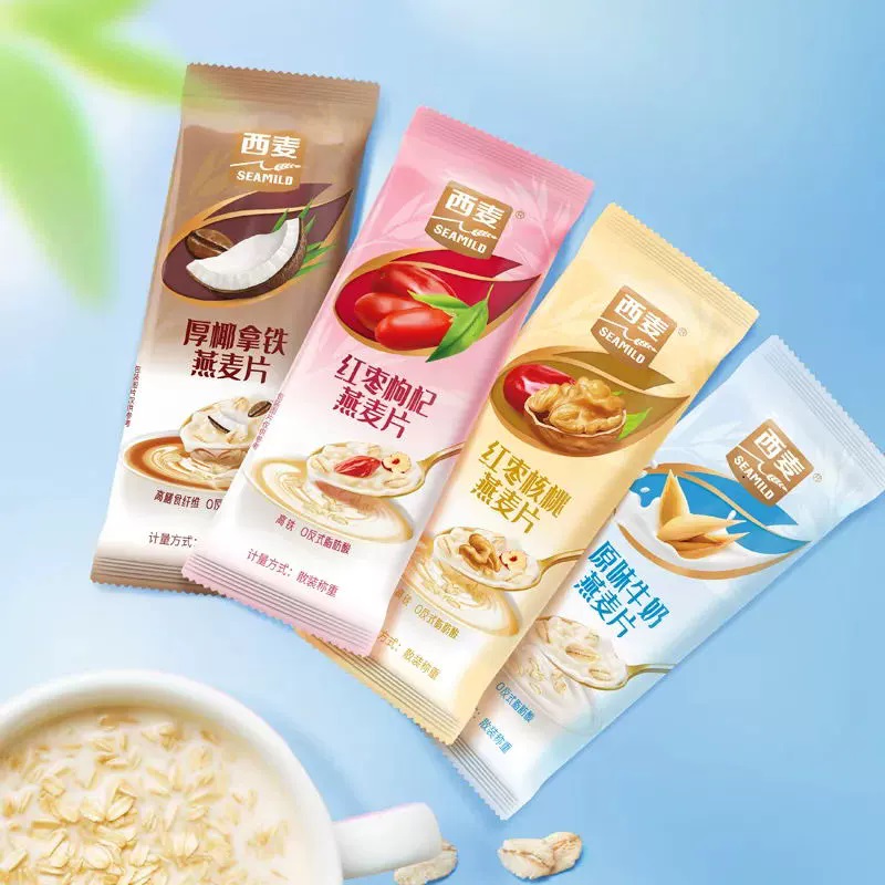 小纤包西麦西麦牛奶燕麦片原味牛奶红枣核桃燕麦片独立袋装冲饮