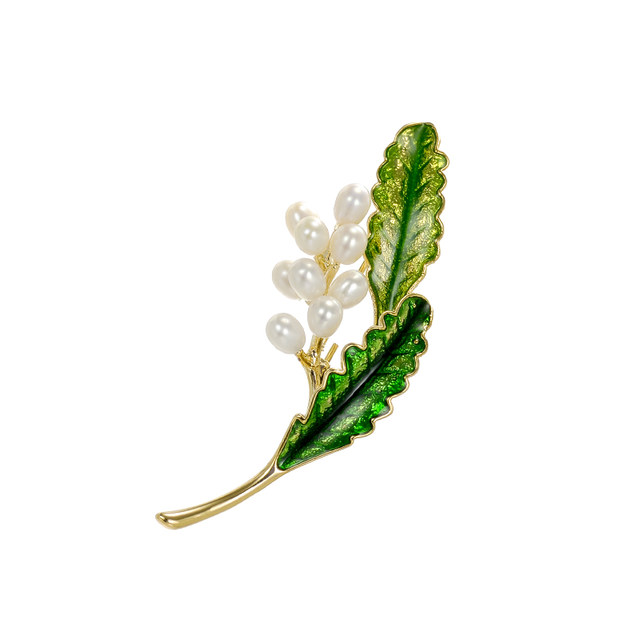 7Do ທໍາມະຊາດນ້ໍາຈືດ pearl gardenia ການອອກແບບ brooch ຊັ້ນສູງ ladies coat corsage suit pin accessories