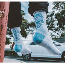 Left and right power high top basketball socks Elite socks non-slip outsole Lycra fabric sports socks men and women with the same summer tide