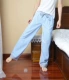 Quần pyjama cao Quần cotton nữ dài Quần mỏng in thường xuyên Có thể mặc bên ngoài Quần nhà Sản phẩm mới quần gió nam