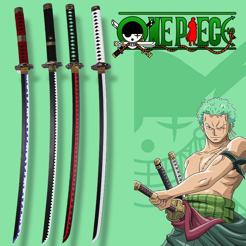 One Piece Zoro's Three-Blade Style Black Sword Kiyoshi and Daikokuten Third-Generation Kaitetsu Cosplay Unsharpened Prop