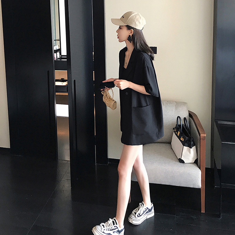 Career Suit Women's Goods 2022 New Summer Clothing Casual Fashion Senior Sense Suit Harness Shorts Three Sets