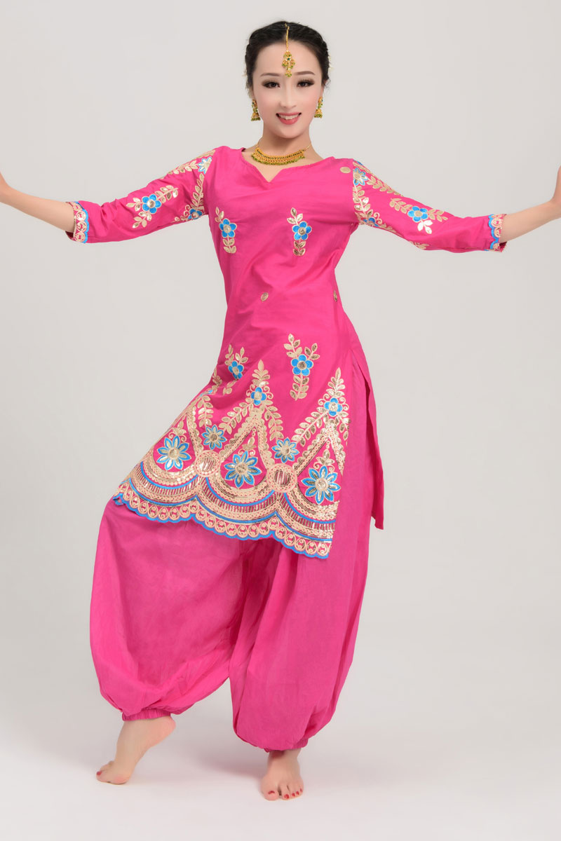 Indian Punjabi Cotton Wide Leg Pants Lengha Sarian Punjabi Daily Practice Performance Big Fat Pants Women's