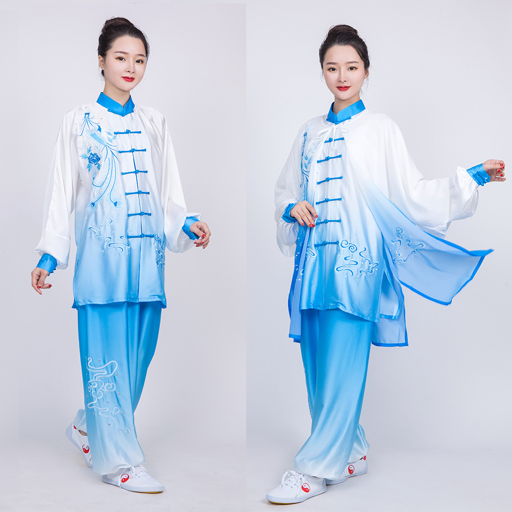 New Tai Chi Costume Women's Spring Autumn and Autumn Taijiquan Taijiquan Martial Arts Practice of Men's Competition to Wear Chinese Wind Embroidery