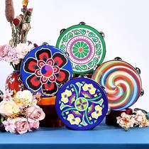 Xinjiang Uyghur tambourine dance props Moon wish Dunhuang hand bell Christmas drum Guyu childrens small tambourine