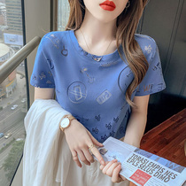 2021 summer new Korean version of net Red personality hollow short sleeve T-shirt female loose ins Super fire Joker shirt top