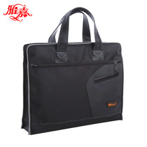 Jaggia YJ-291 double layer zipped bag cashier bag File bag Business hand bag print Custom logo
