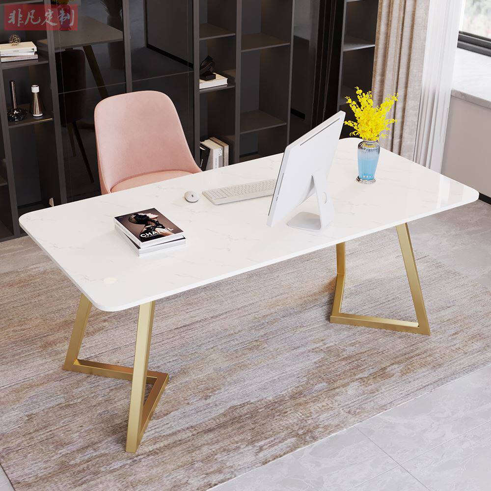Nordic Light Extravagant Marble Minimalist Desk Computer Desk Bedroom Net Red Live Beauty Salon Consultation Reception Desk