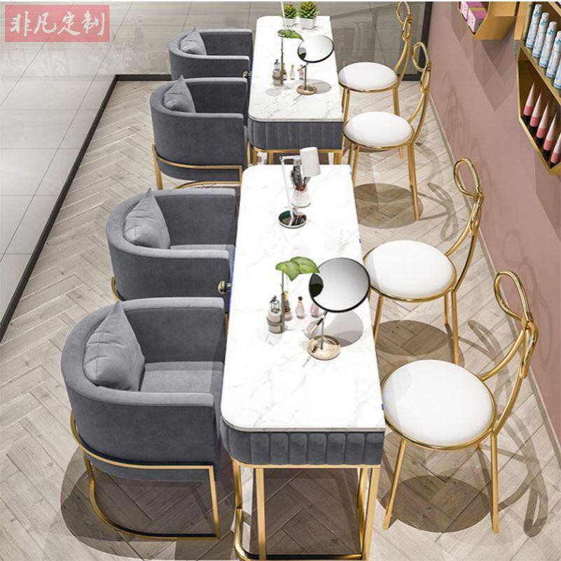 Medecor table and chairs suit combination minimalist modern net red single double mannequin National Taiwan University of Science and Economics beauty shop