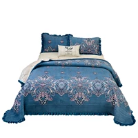 Giường bìa bên một bề mặt nhung đống bông pha lê tấm kang tấm vải liệm tăng kang bông chăn tatami viên Quilt - Trải giường drap giường hàn quốc