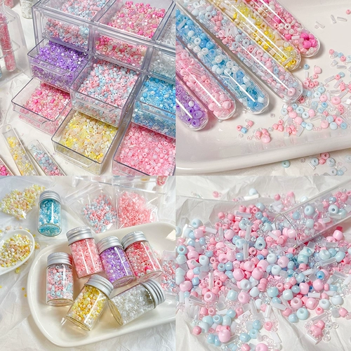 Японские светлые стеклянные бусины, ожерелье ручной работы, цепочка, 20 грамм