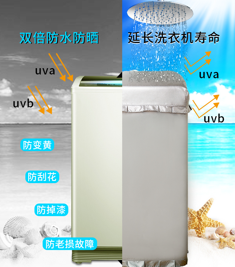 Mở nắp 6/7 / 7,5 / 8/10 kg nắp bảo vệ vào máy giặt tự động Hoa Kỳ trang trải không thấm nước chống nắng pulsator - Bảo vệ bụi tấm che nắng