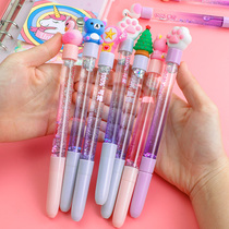 Pink Fairy Flow Sand Pen Middle Sex Pen Cute Creative Girl Online Red Water Pen Students Start Gift Stationery Items