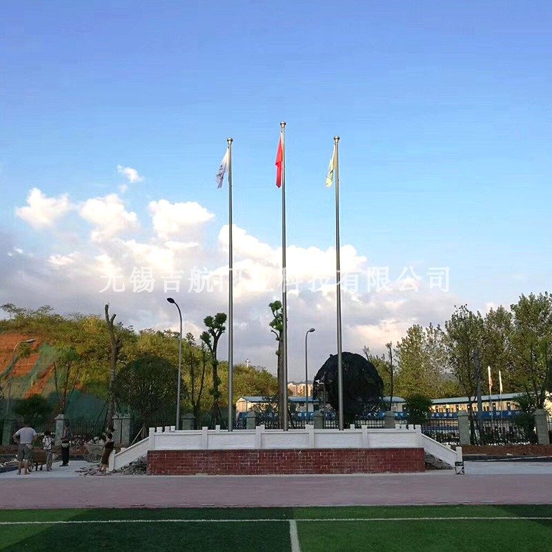 Stainless steel flagpole custom-made outdoor electric hotel flagpole 10m12m stainless steel flagpole repair factory direct sales
