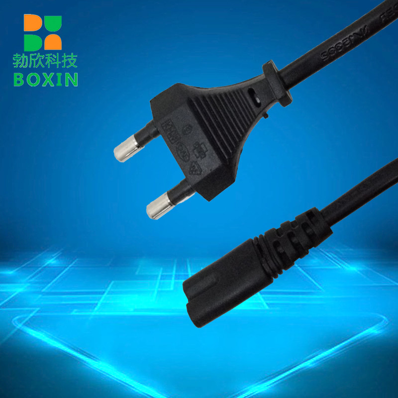 Direct sales 4 8 pins small European label with eight-word tail 2xo 5 squared two-core two-round plug 8-word two-hole European gauge fit