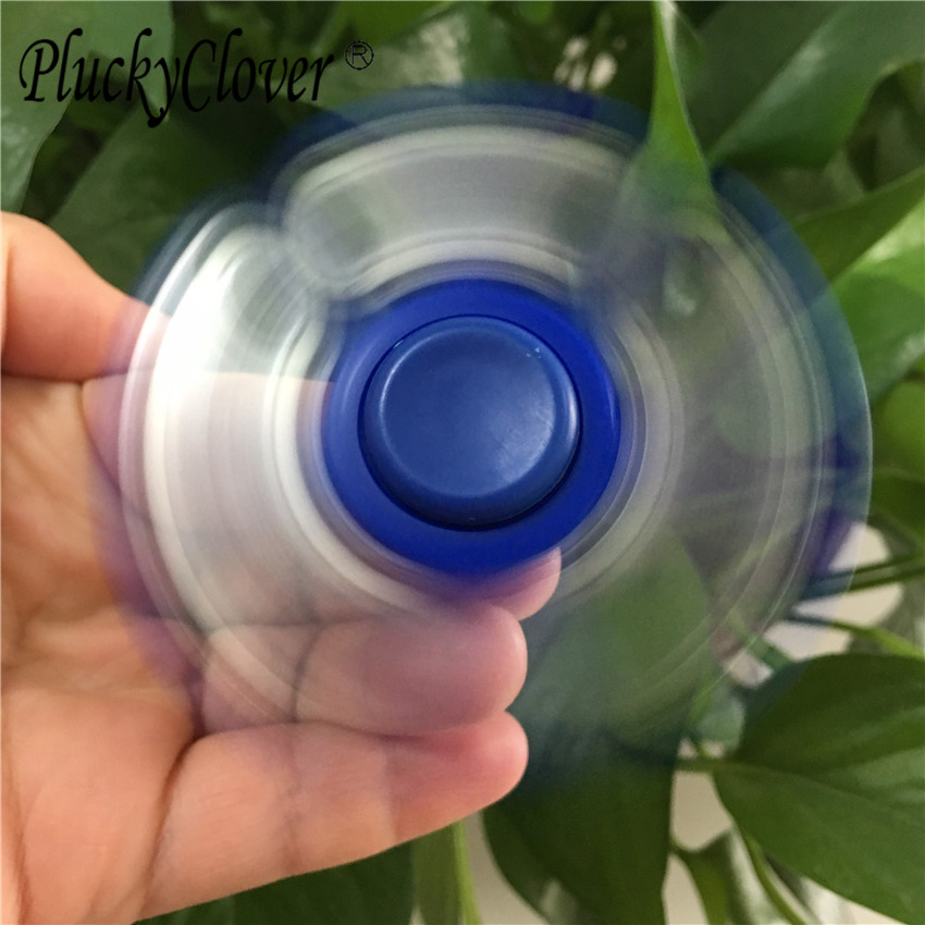 The best-selling sapphire blue ABS finger gyro children's adult fingertip toy trefoil fingertip busy board