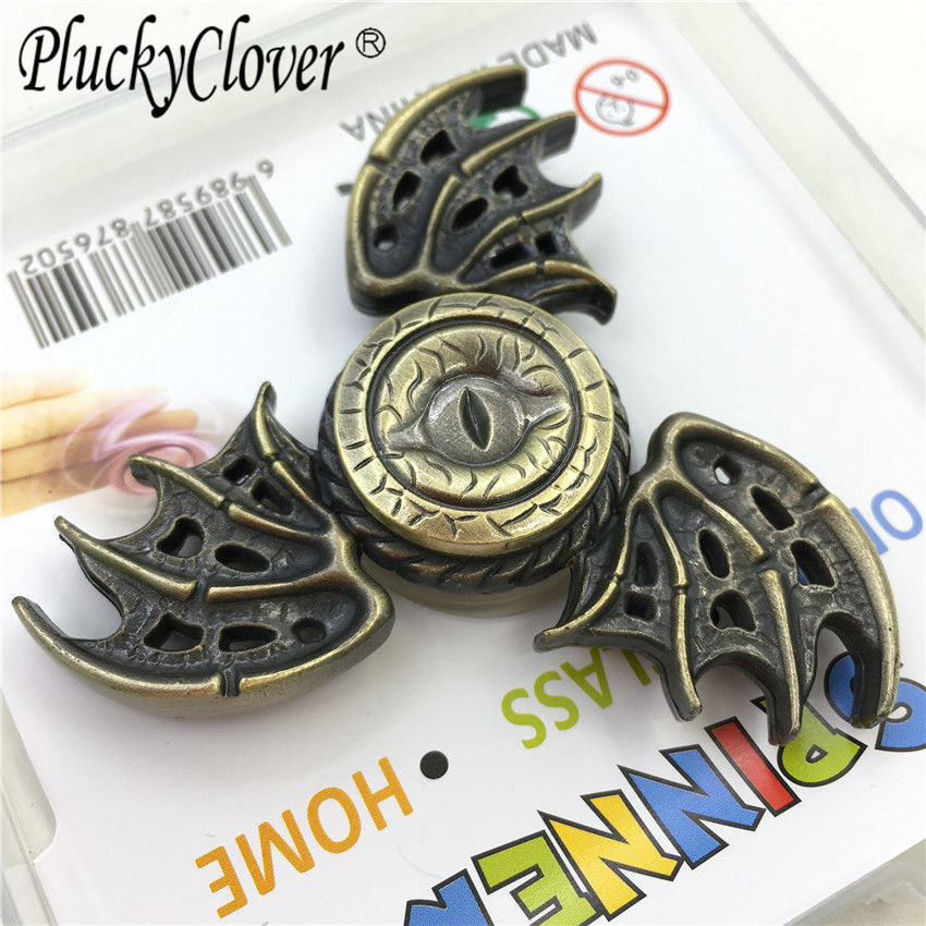 1 metal ancient bronze color two wings Three winged eagle winged fingertips Tips Tops Cool Eagle Wings Children Adult Swivel Toys-Taobao