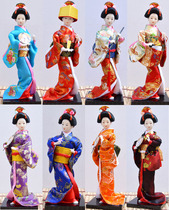 Japanese Geisha doll Kimono Doll characteristic silk humanoid craft gift ornaments 9 inches full hundred