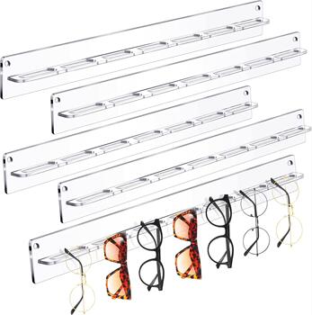 Acrylic sunglasses storage rack wall-mounted