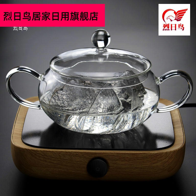 Transparent glass tea wash to electric TaoLu boil sterilization pot with cover large cups to wash basin of kung fu tea tea tea