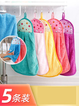 Hand towel can be hung thick towel rectangular cartoon cloth toilet kitchen household cleaning towel