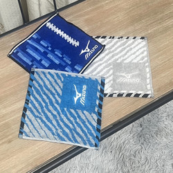 Japanese Pure Cotton Embroidered Mizuno Small Square Towel, Soft, Absorbent, Quick-Drying, Sweat-Absorbing Face Towel, Handkerchief 20X20
