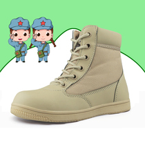 Childrens combat training boots Mens summer camp military training tactical shoes High-top wear-resistant breathable training boots Childrens non-slip shoes