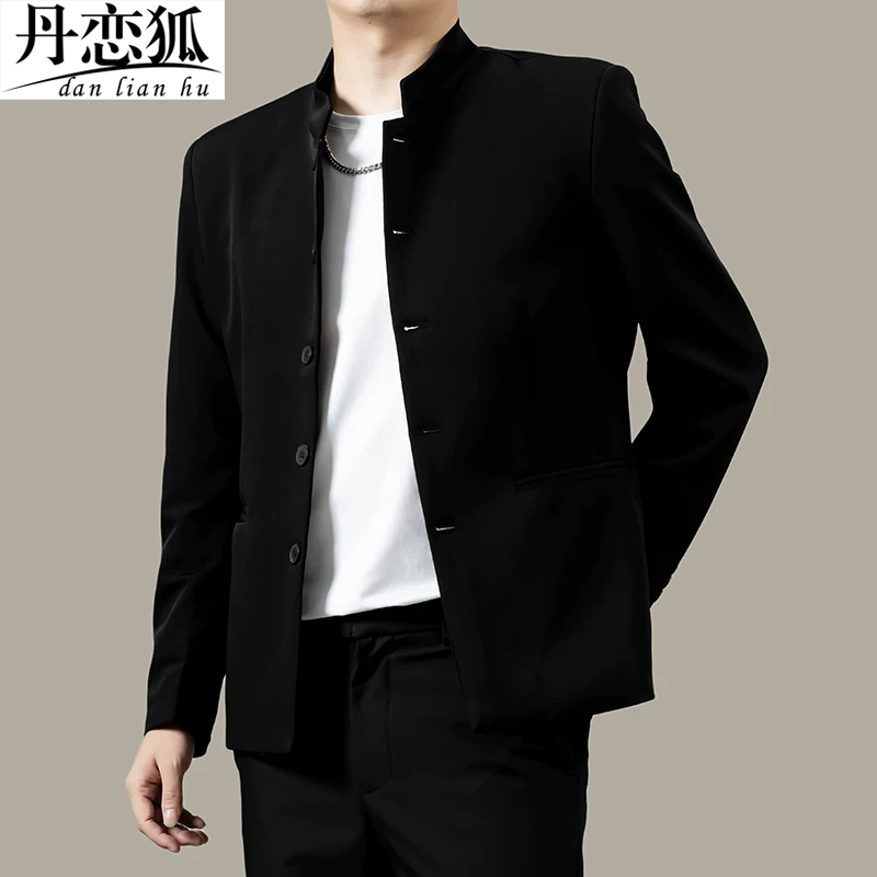 High-End, Stylish, New Chinese-Style Zhongshan Suit Jacket for Men, Spring and Autumn 2026 New Casual Stand-Up Collar Blazer High-End, Stylish, New Chinese-Style Zhongshan Suit Jacket for Men, Spring and Autumn 2026 New Casual Stand-Up Collar Blazer