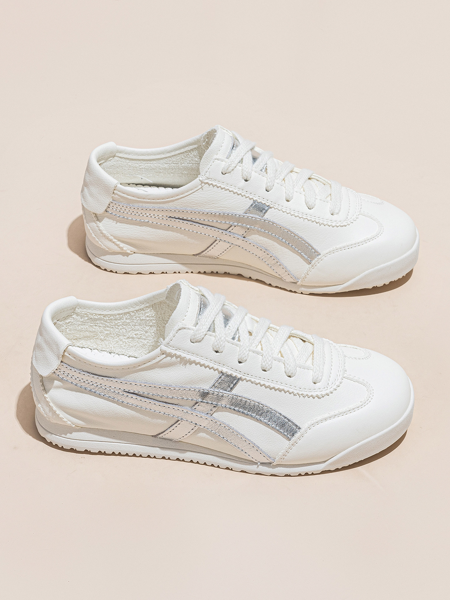 Original Export First-Layer Cowhide German Training Shoes for Women, 2026 Summer Genuine Leather Soft-Soled Sports Casual White Sneakers for Women