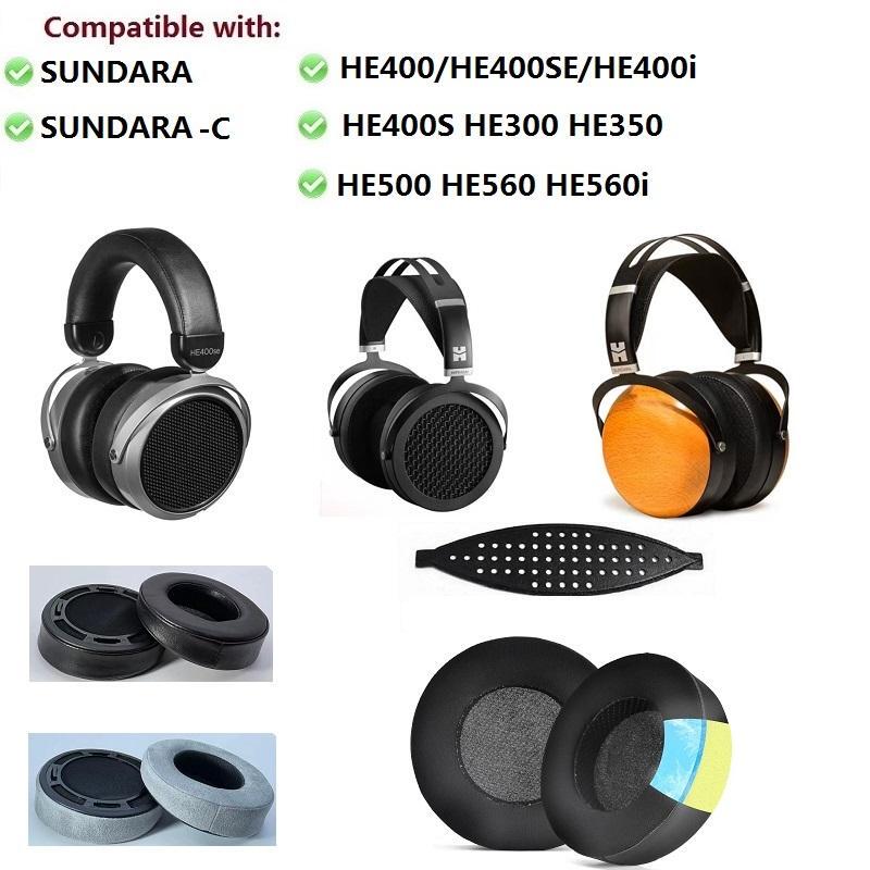 High-Quality Earphone Covers Suitable for Hifiman Sundara, Sundara-C, He400, He400Se, He560I, He350 Replacement Earpads, Headband Leather