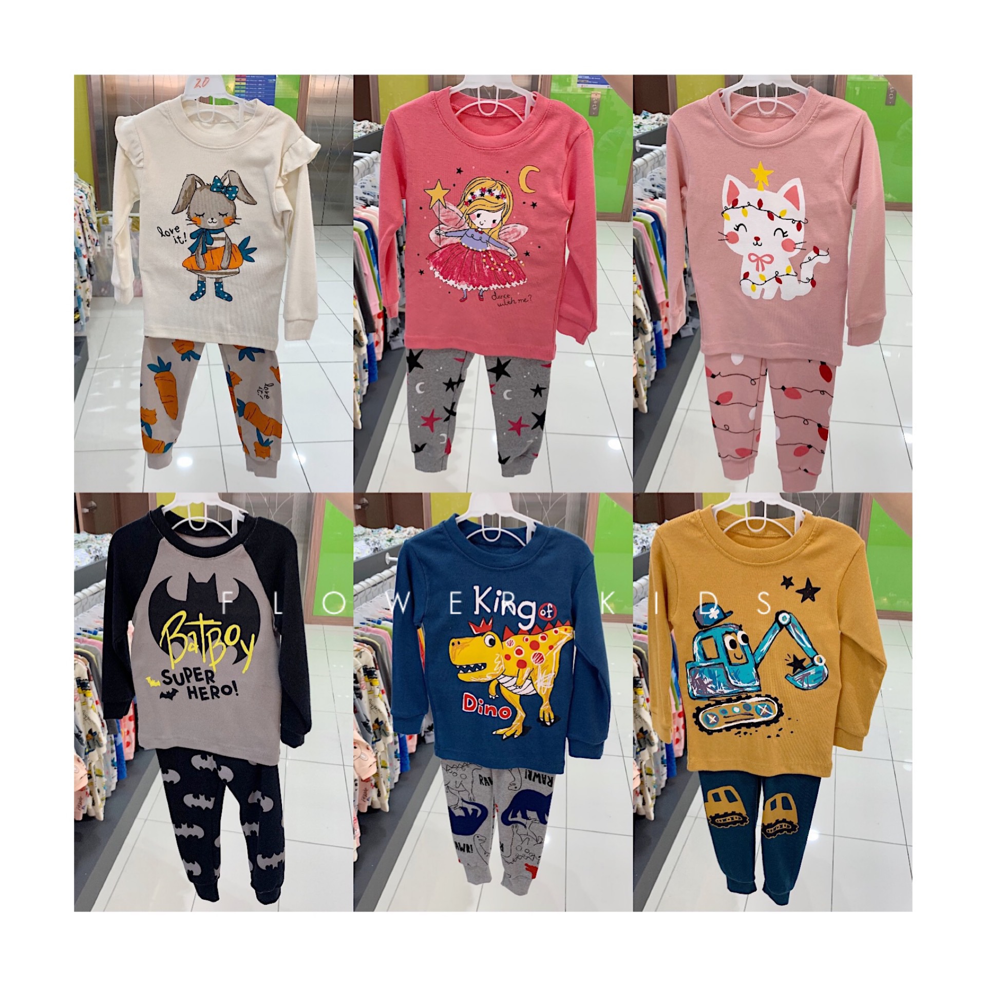 Spot Korean children's clothing winter mellisse children's home clothes cartoon printed cotton pajamas suit