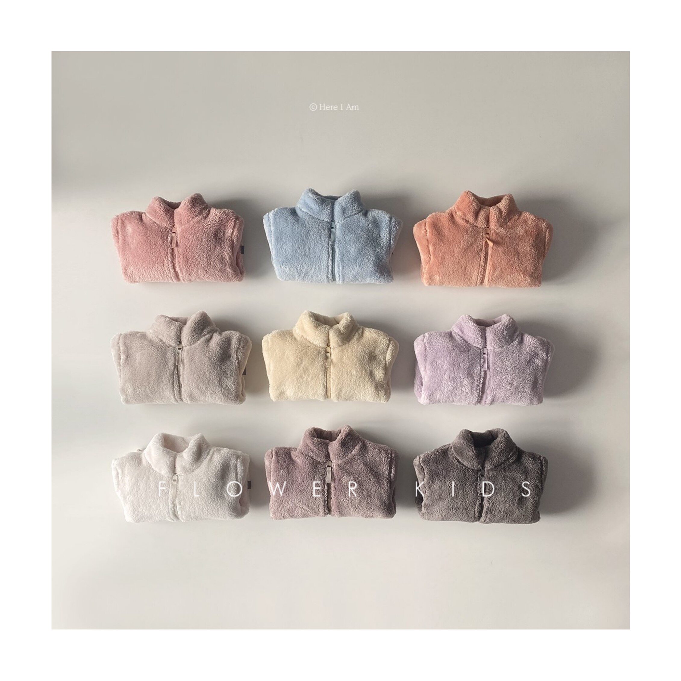 Flower shop Korean children's clothing discount hereeiam parent-child macaron family three furry coats