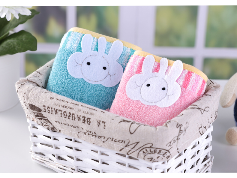 Vàng số bông phim hoạt hình bé voi vườn ươm nhà rửa rửa khăn nhỏ mềm mại, thấm bé Kid - Khăn tắm / áo choàng tắm áo choàng tắm