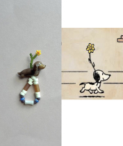 tyranthocus twirling dachshund puppy ring beaded