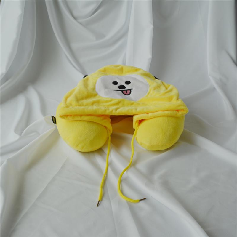 Bt21 trùm đầu gối hình chữ U gối xe du lịch BTS chống đạn vị thành niên gối hình chữ u gối hoạt hình gối chữ u cao su non