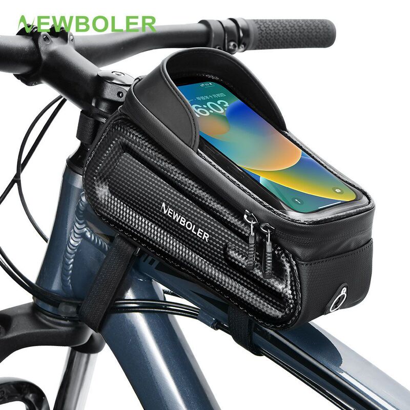 Newboler Hard Shell Bicycle Bag 2L Cycling Top Tube Bag Touch Screen Phone Bag Mountain Road Bike Cycling Equipment