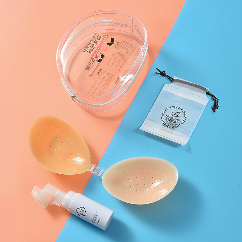 Silicone chest stickers women's summer thin breathable invisible suspenders waterproof and sweat-proof swimming swimsuit gather wedding dresses