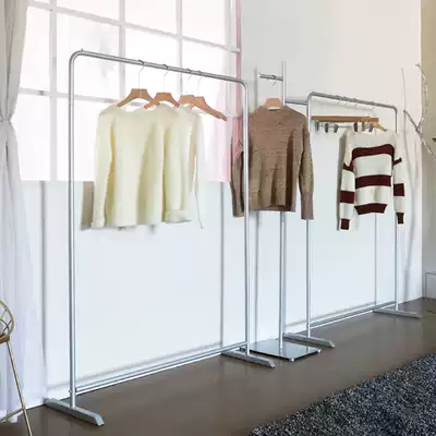 Clothing store display rack silver hanger floor-to-ceiling selling clothes children's clothing women's clothing store display shelves