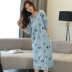 Váy ngủ nữ mùa xuân và mùa thu cotton dài Phiên bản Hàn Quốc của bộ đồ ngủ sinh viên ngọt ngào cỡ lớn mm200 kg dịch vụ tại nhà có thể mặc đầm ngủ dễ thương Đêm đầm