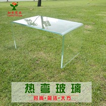 Hot curved curved stair handrail tempered ultra-white shaped glass custom fish tank Coffee table A la carte display cabinet partition