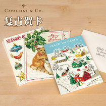American CAVALLINI imported holiday greeting cards birthday thanks to blessings for retro art