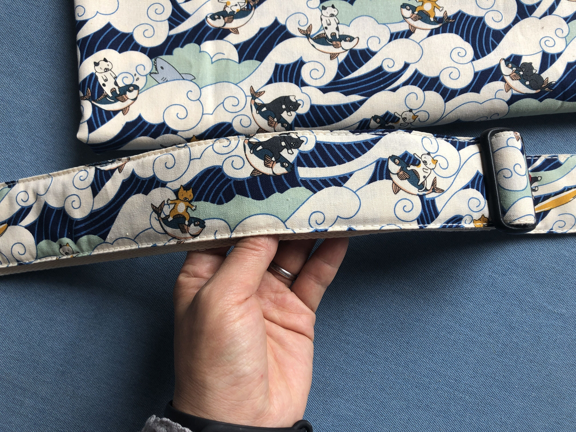 Original pure hand-made surfing meow sponge pad guitar baby bag suitable for all models of guitar bass