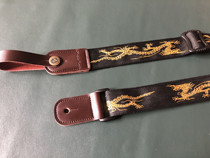 Handmade yellow dragon theme universal ukulele strap ukulele strap