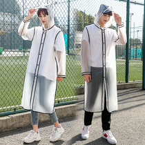 Light student raincoat male and female tide jacket early school students plastic fashion travel single conjoined transparent outdoor rain cape