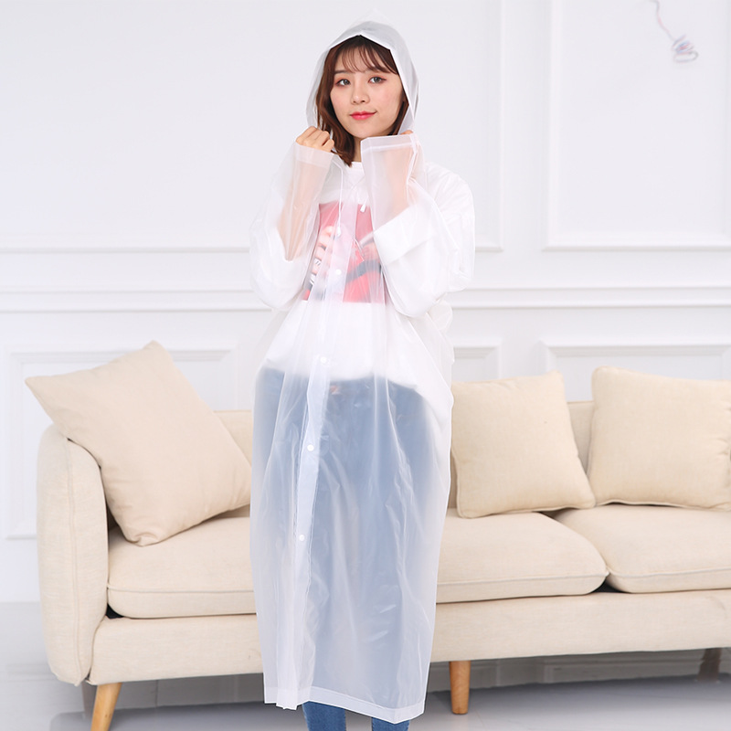 Travel portable waterproof frosted raincoat thickened male and female versatile riding outdoor Eva rain cape Mountaineering