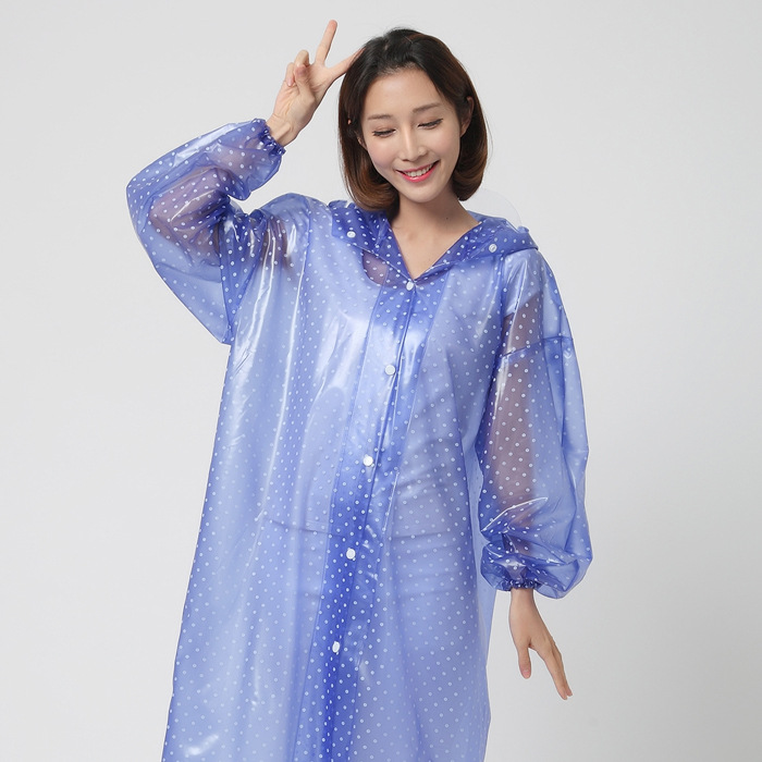 Polka dot outdoor men's and women's jumpsuit long version Polka dot single hiking sleeveless windbreaker Travel travel raincoat Walking poncho