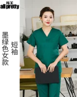 Зеленый хлопковый комплект, короткий рукав