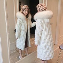 Down cotton coat women winter long 2020 new knee big wool collar cotton clothes thin thick winter cotton jacket coat